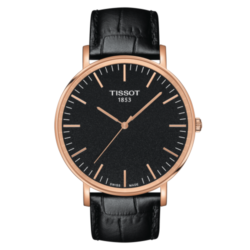 Tissot Everytime Large Rose Gold PVD / Black / Strap